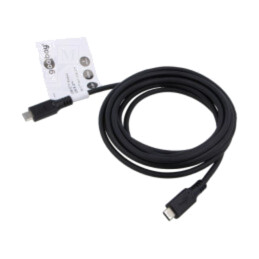 Cablu; USB 3.2; USB C mufă,din ambele părţi; 1m; negru; 5Gbps; PVC