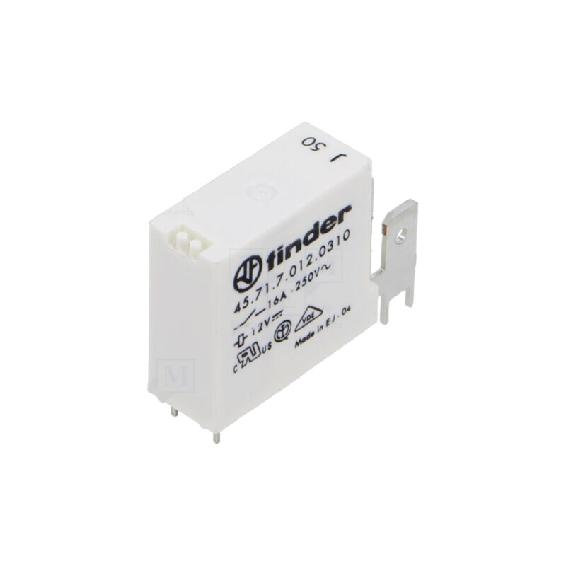Releu: electromagnetic; SPST-NO; Ubobină: 12VDC; 16A/250VAC; 45.71