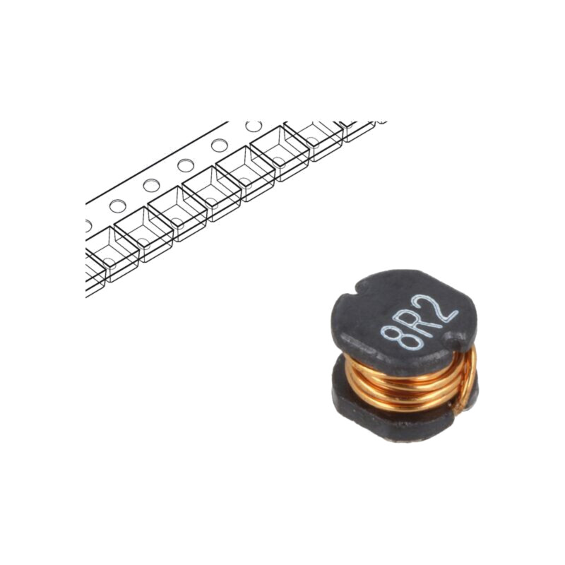 Inductor: fir; SMD; 8,2uH; 80mΩ; -40÷125°C; ±20%; 5,2x5,8x4,5mm Inductor: fir; SMD; 8,2uH; 80mΩ; -40÷125°C; ±20%; 5,2x5,8x4,5mm
