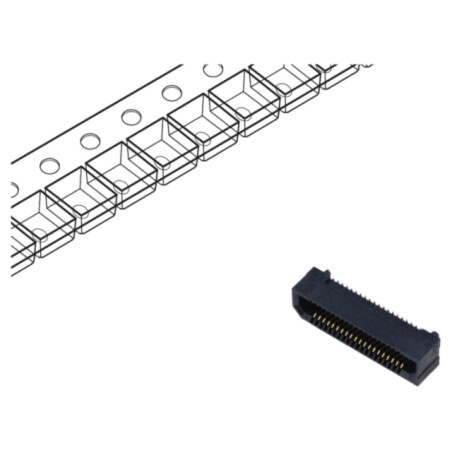 Conector: PCB-PCB; mamă; PIN: 40; 0,8mm; ERF8; aurit; SMT; soclu; 1,4A