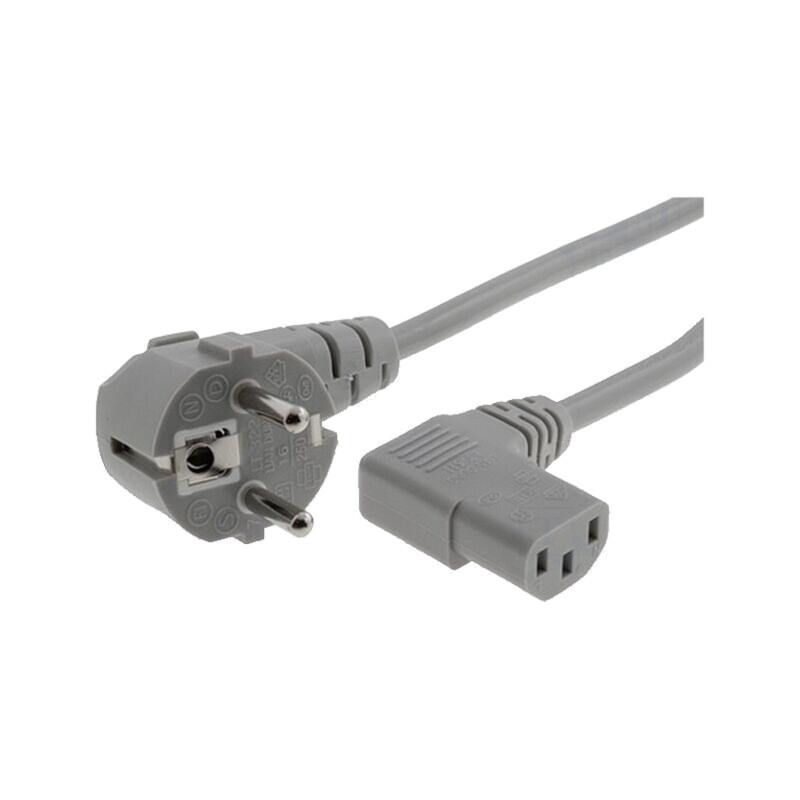 Cablu; 3x1mm2; CEE 7/7 (E/F) ştecăr în unghi,IEC C13 mamă 90°