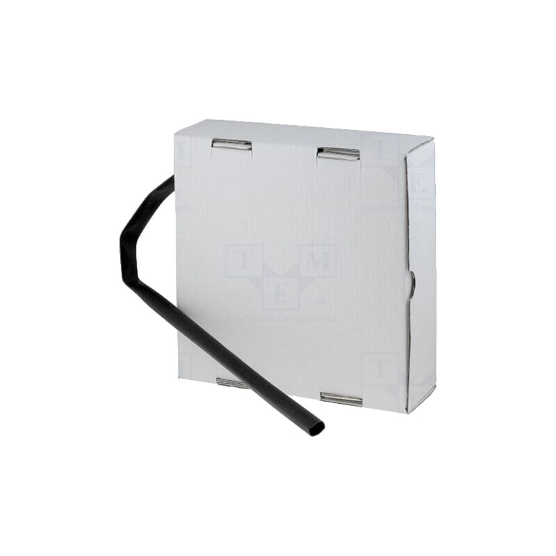 Manşon termocontractabil; cu adeziv; 3: 1; 6,4mm; neagră Manşon termocontractabil; cu adeziv; 3: 1; 6,4mm; neagră