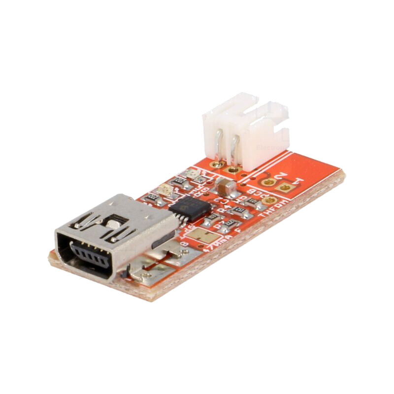 Încărcător acumulatori Li-Po USB; 30x13mm; 470mA