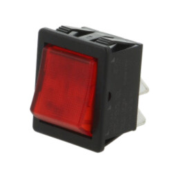 ROCKER; DPST; Poz: 2; ON-OFF; 16A/250VAC; roşie; lampă cu neon; 1350
