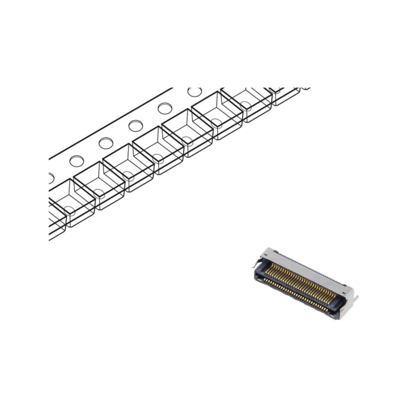 Conector: PCB-PCB; hermafrodit; PIN: 60; 0,5mm; LSHM; aurit; SMT