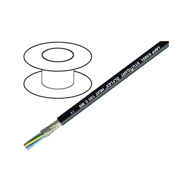 Cablu; ÖLFLEX® HEAT 180 C MS; 2x1mm2; Cu; litat; silicon; negru