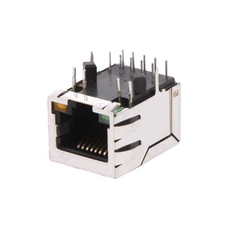 Conector: RJ45; soclu; PIN: 8; ecranat,cu diodă LED; Culoare: verde Conector: RJ45; soclu; PIN: 8; ecranat,cu diodă LED; Culoare: verde