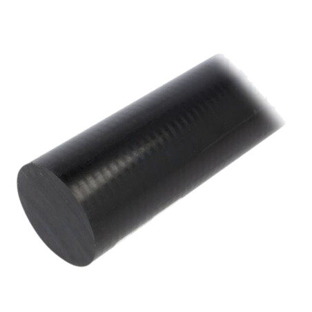 Tijă; Ø: 25mm; L: 500mm; neagră; extrudate; manşon