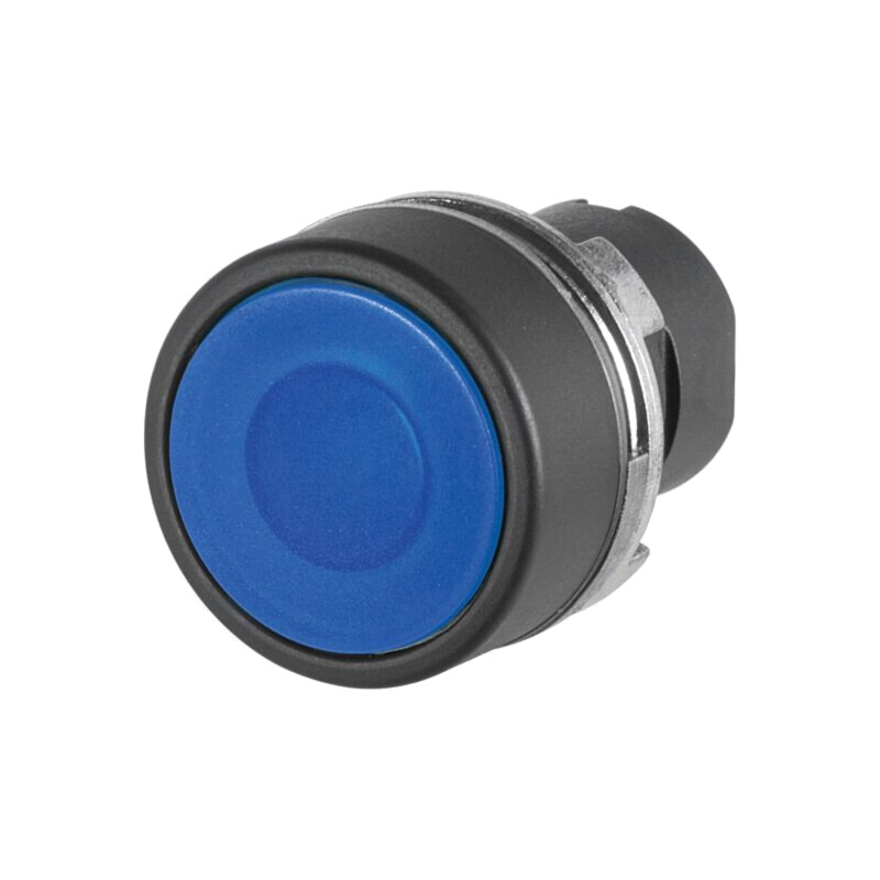 Comutator: acţionat prin apăsare; 22mm; Poz.i stab: 1; albastră