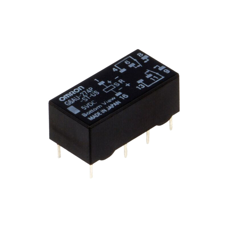 Releu: electromagnetic; DPDT; Ubobină: 5VDC; Icontacte max: 2A