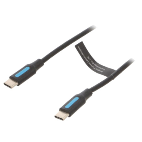 Cablu; USB 2.0; USB C mufă,din ambele părţi; nichelat; 3m; negru