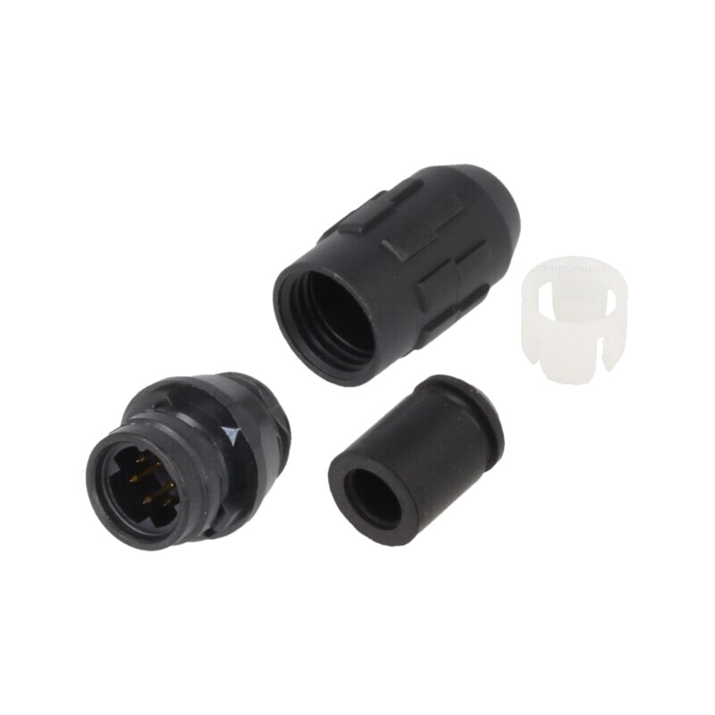 Conector: circular; HR30; push-pull; mufă; 2A; aurit; lipire; PIN: 6