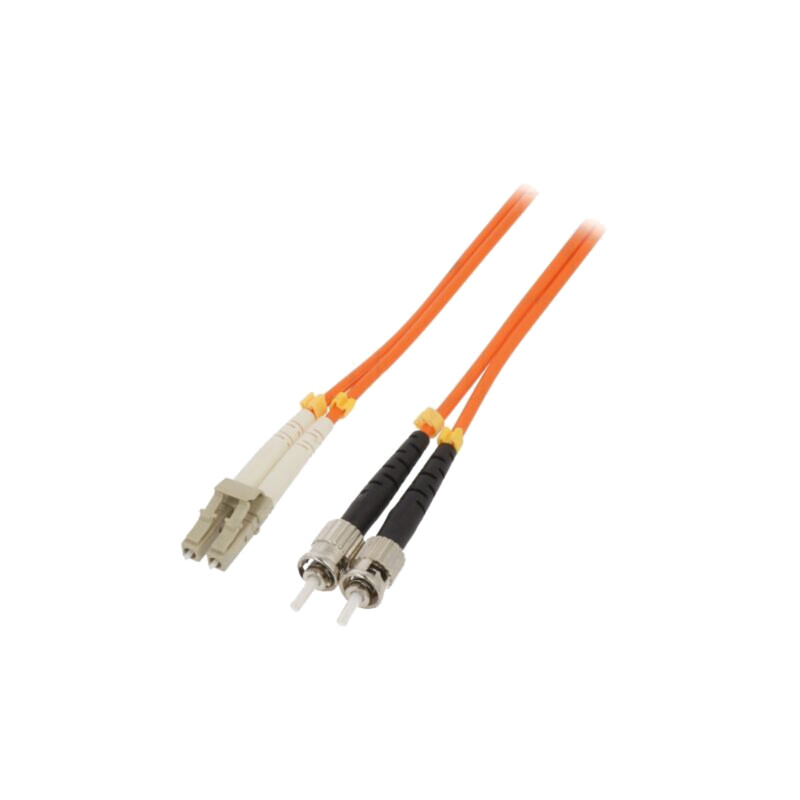 Patch cord cu fibră; OM2; LC/UPC,ST/UPC; 1m; LSZH; portocalie