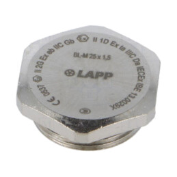 Capac de protecţie; M25; 1,5; IP68; alamă; Acoperire: nichel; 29mm