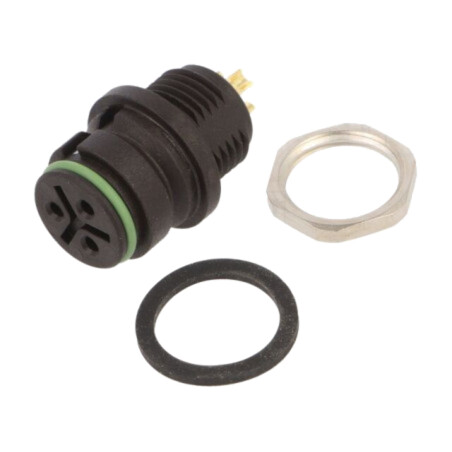 Conector: circular; 720; 250V; PIN: 3; soclu; mamă; lipire; 7A; IP67