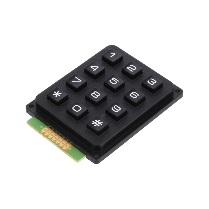 Tastatură: plastic; Nr.butoane: 12; fără; plastic; 200mΩ; 1N; 20mA