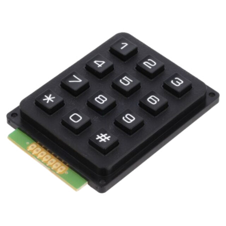 Tastatură: plastic; Nr.butoane: 12; fără; plastic; 200mΩ; 1N; 20mA