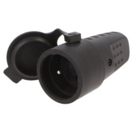 Conector: alimentare AC; mamă; soclu; 2P+PE; 250VAC; 16A; neagră