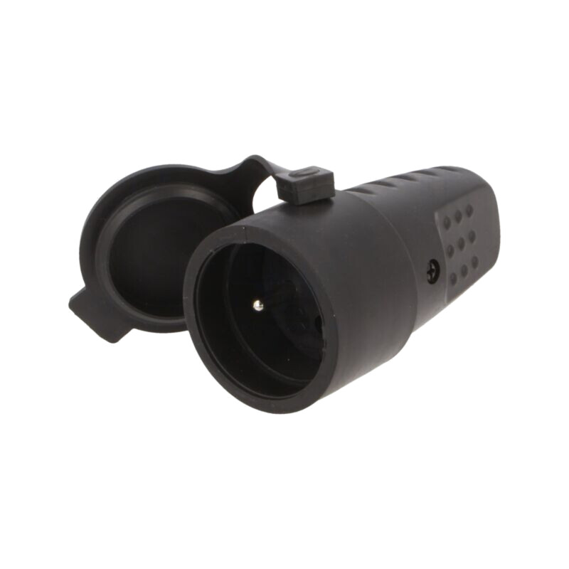 Conector: alimentare AC; mamă; soclu; 2P+PE; 250VAC; 16A; neagră