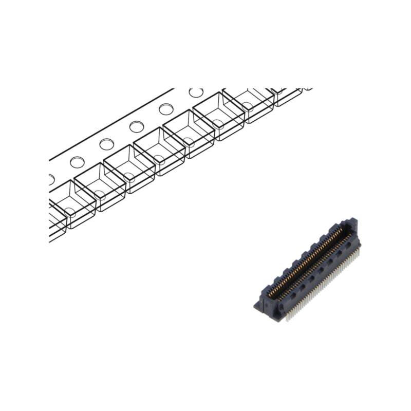 Conector: PCB-PCB; mamă; PIN: 40; 0,4mm; SS4; aurit; SMT; soclu; 1,6A