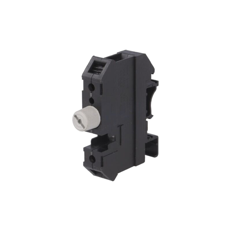 Clemă; siguranţe cilindrice; 5x20mm; pentru şină DIN; 10A; 800VAC