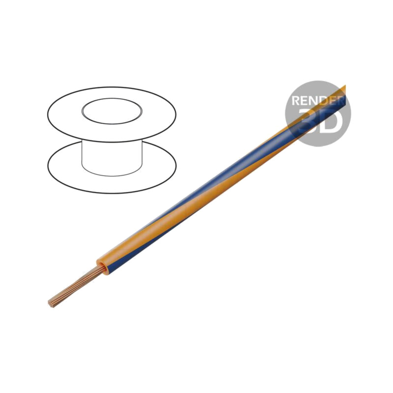 Cablu; H07V2-K; litat; Cu; 10mm2; 8AWG; PVC; 450V,750V; Clasa: 5