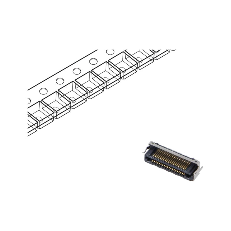 Conector: PCB-PCB; hermafrodit; PIN: 40; 0,5mm; LSHM; aurit; SMT