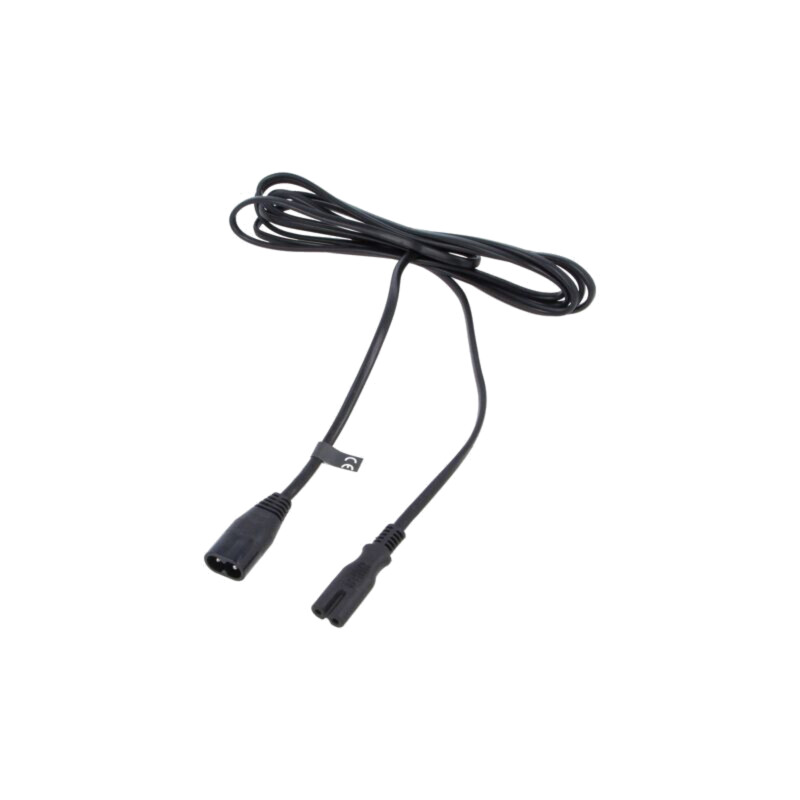 Cablu; 2x0,75mm2; IEC C7 mamă,IEC C8 tată; PVC; 3m; negru; 2,5A Cablu; 2x0,75mm2; IEC C7 mamă,IEC C8 tată; PVC; 3m; negru; 2,5A