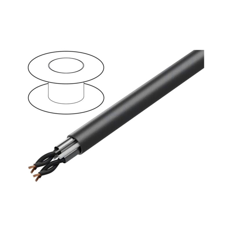 Cablu; POWER 1000-YFR-TP-OS; 4x2x1,5mm2; litat; Cu; PVC; negru