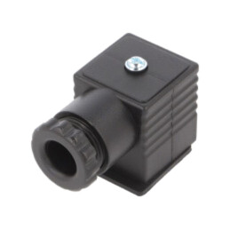 Fişă de contact pentru bobină; PIN: 3; neagră; 0÷230V; IP65