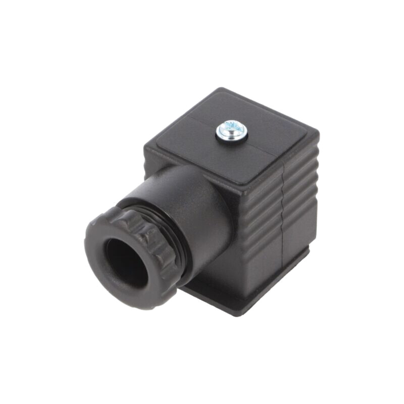 Fişă de contact pentru bobină; PIN: 3; neagră; 0÷230V; IP65 Fişă de contact pentru bobină; PIN: 3; neagră; 0÷230V; IP65