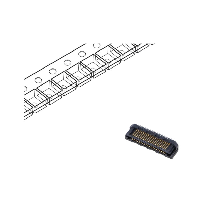 Conector: PCB-PCB; hermafrodit; PIN: 40; 0,5mm; LSS; aurit; SMT; 1,7A