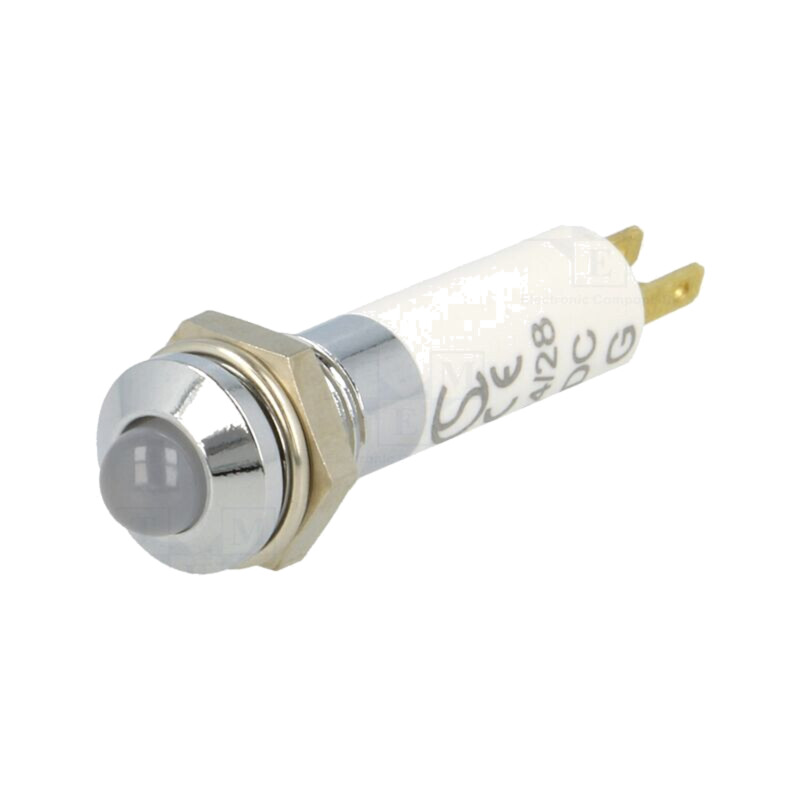 Lampă de control: LED; convex; roşie/verde; 24÷28VDC; Ø8,2mm; IP40