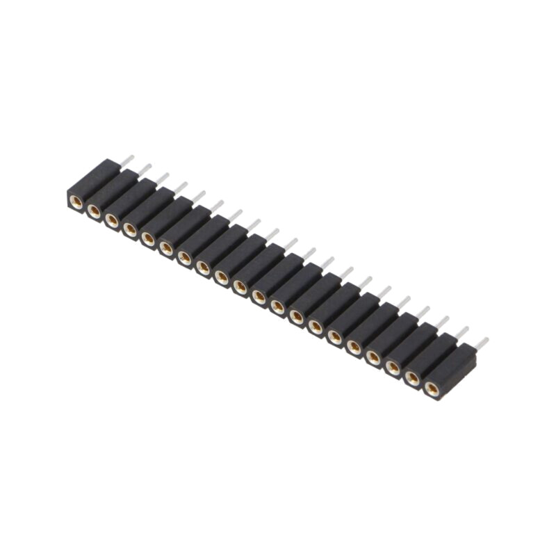 Conector: şiruri pini; soclu; mamă; PIN: 20; drept; 2,54mm; THT; 1x20