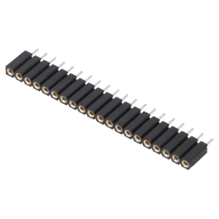 Conector: şiruri pini; soclu; mamă; PIN: 20; drept; 2,54mm; THT; 1x20