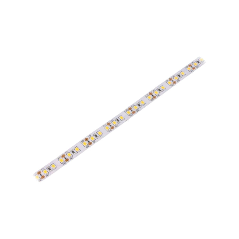 Bandă LED; alb cald; 2835; LED/m: 120; 10mm; PCB albe; IP20; 24W/m