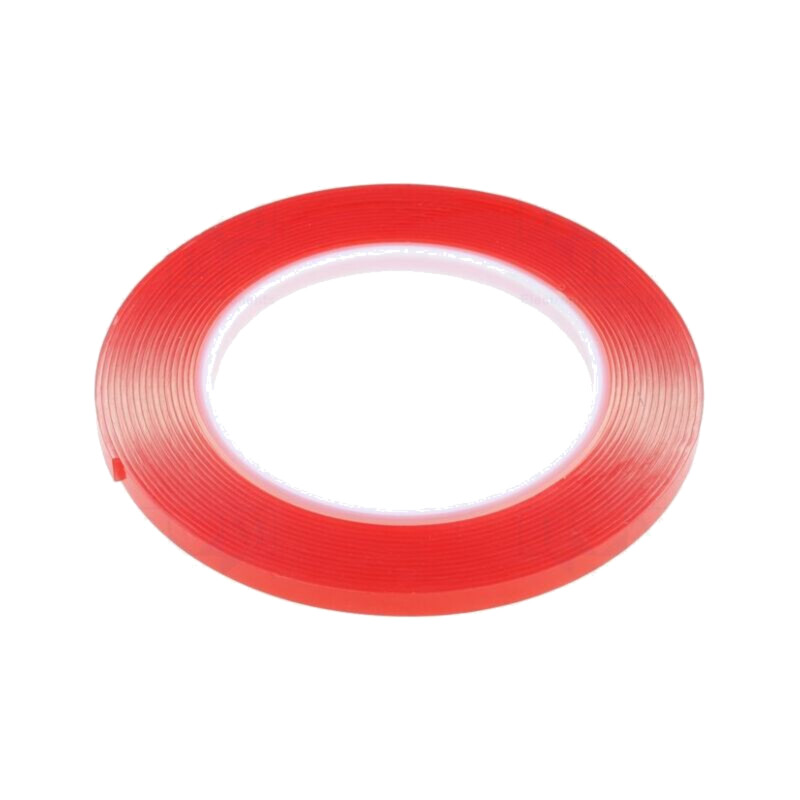 Bandă: de fixare; W: 6mm; L: 5m; Thk: 1mm; dublă; acril; transparentă