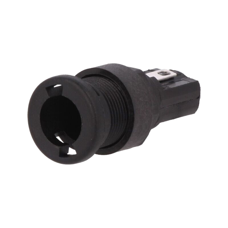 Clemă; siguranţe cilindrice; 5x20mm; 250V; pe panou; neagră