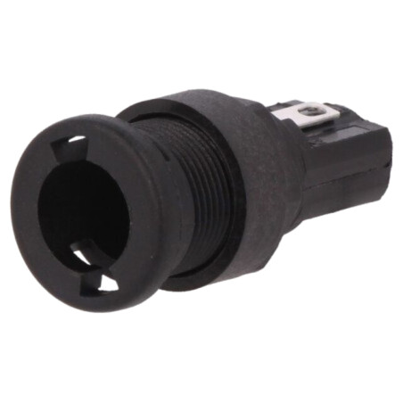 Clemă; siguranţe cilindrice; 5x20mm; 250V; pe panou; neagră