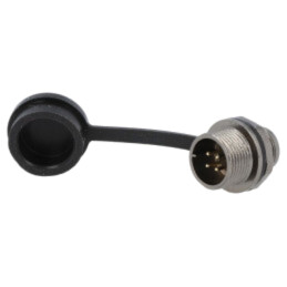 Soclu; ST12; tată; PIN: 4; IP67; 5A; lipire; 200V; 0,75mm2; -25÷85°C