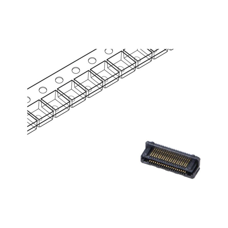 Conector: PCB-PCB; hermafrodit; PIN: 40; 0,5mm; LSHM; aurit; SMT Conector: PCB-PCB; hermafrodit; PIN: 40; 0,5mm; LSHM; aurit; SMT