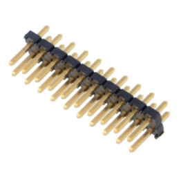 Conector: şiruri pini; tată; PIN: 10; 2,54mm; aurit; THT; şir pini