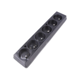 Conector: alimentare AC; mamă; spliter; 2P+PE; 250VAC; 16A; neagră