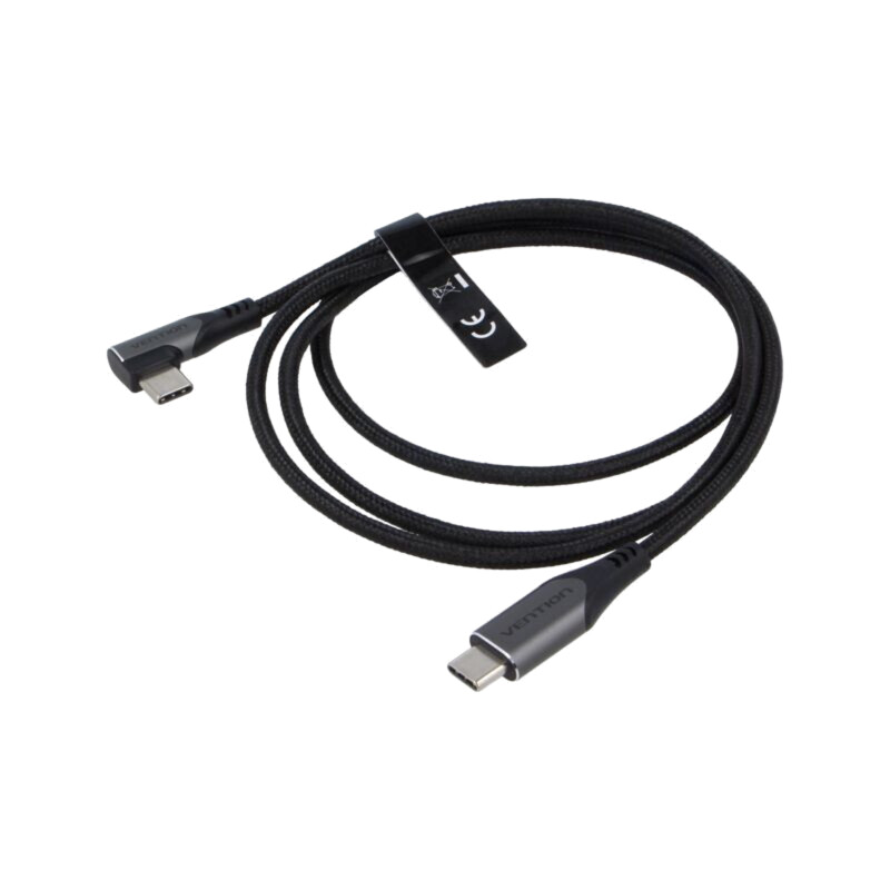 Cablu; USB 2.0; nichelat; 1m; negru; Fire: Cu,cositorit; textilă