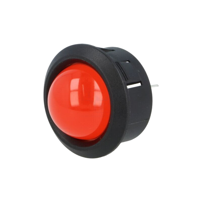 Lampă de control: LED; convex; roşie; Ø25,65mm; pt.PCB; plastic Lampă de control: LED; convex; roşie; Ø25,65mm; pt.PCB; plastic