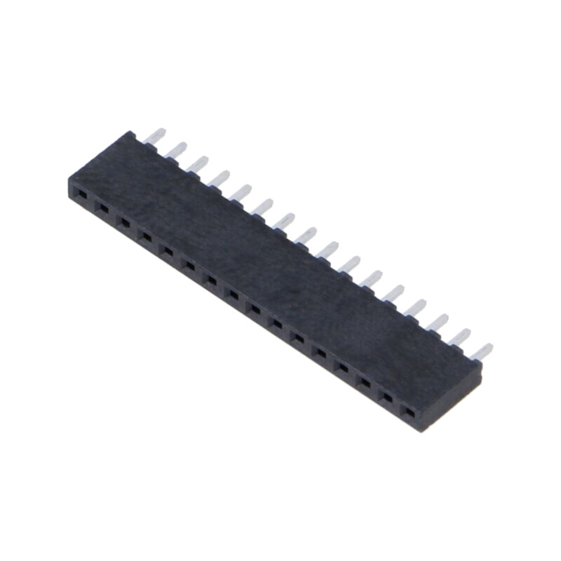 Conector: şiruri pini; mamă; PIN: 16; 2mm; aurit; THT; soclu; drept Conector: şiruri pini; mamă; PIN: 16; 2mm; aurit; THT; soclu; drept