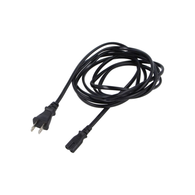 Cablu; 2x0,75mm2; IEC C7 mamă,JIS 8303 mufă; PVC; 3m; negru; 7A