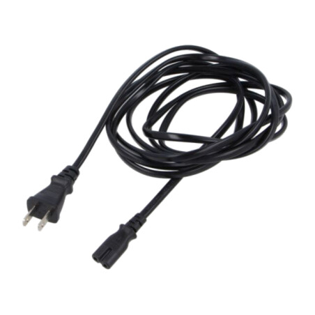 Cablu; 2x0,75mm2; IEC C7 mamă,JIS 8303 mufă; PVC; 3m; negru; 7A