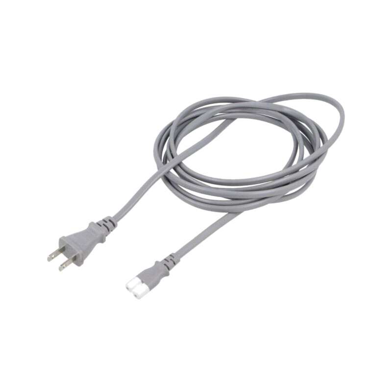 Cablu; 2x0,75mm2; IEC C7 mamă,JIS 8303 mufă; PVC; 3m; gri; 7A; 125V