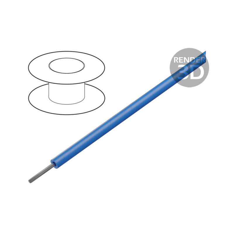 Cablu; ÖLFLEX® HEAT 260 SC; 1x14AWG; litat; Cu; PTFE; albastru